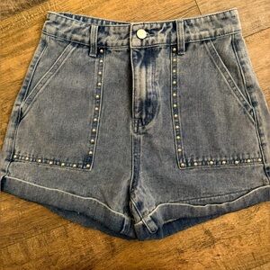 Women’s denim studded shorts size small